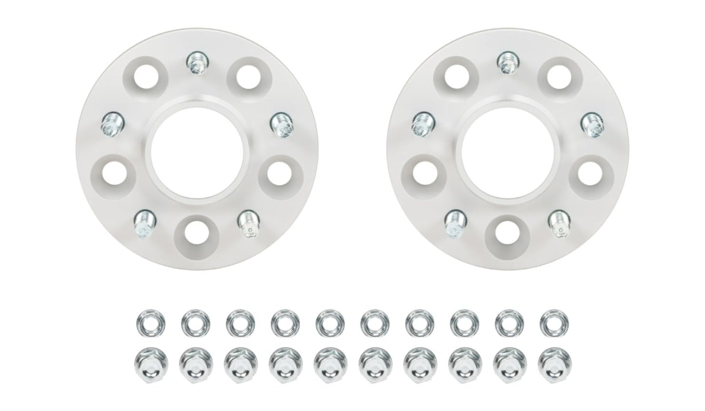 Eibach Wheel Spacer, Pro-Spacer, 5 x 100 mm Bolt Pattern, 20 mm Thick, Lug Nuts Included, Aluminum, Clear Anodized, Pair