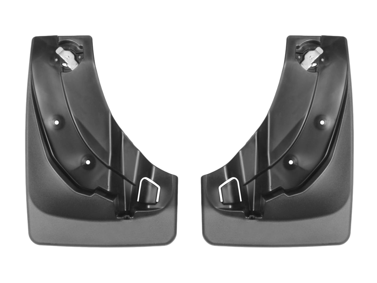 WeatherTech Custom No Drill Splash Guard MudFlaps for Ford Explorer, Front Pair (110039), Black