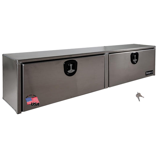 Buyers Products 1751651 Silver Aluminum Topsider Truck Box, 72 x 13 x 16 Inch, Made in USA, Professional-Grade, Heavy-Duty, Lightweight Corrosion-Resistant, Dual Drop Doors, Compression Latch