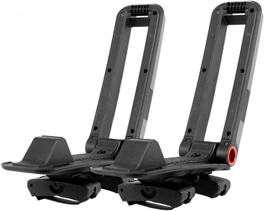 KUAT Class 4 V2 Folding J-Style Kayak Hauling Rack | Durable Rubber-Protected Universal Car SUV Rooftop Crossbar Mounted Boat Transportation System - Gray