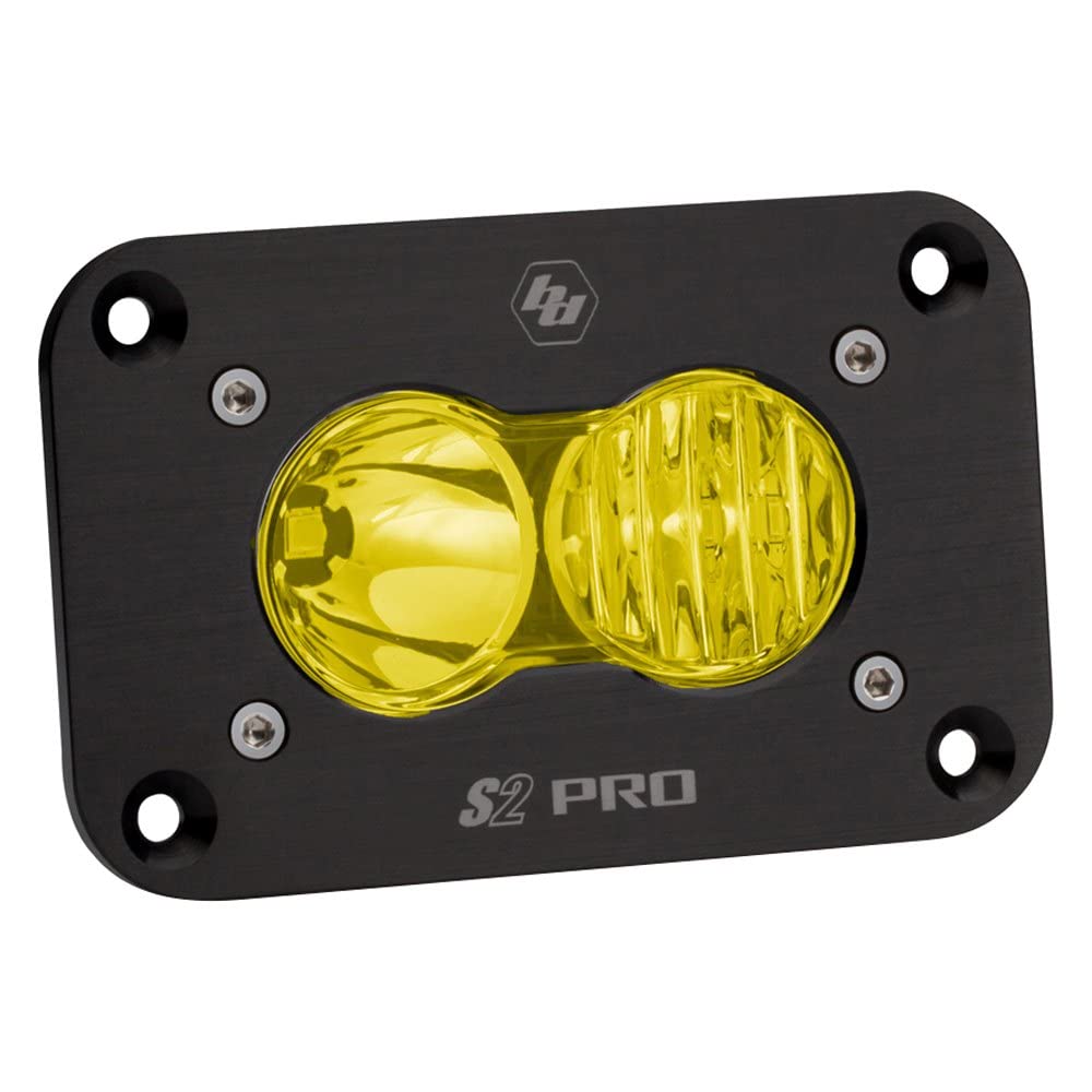 Baja Designs S2 Pro Black Flush Mount LED Auxiliary Light POD(DRIVING/COMBO;AMBER) - 481013