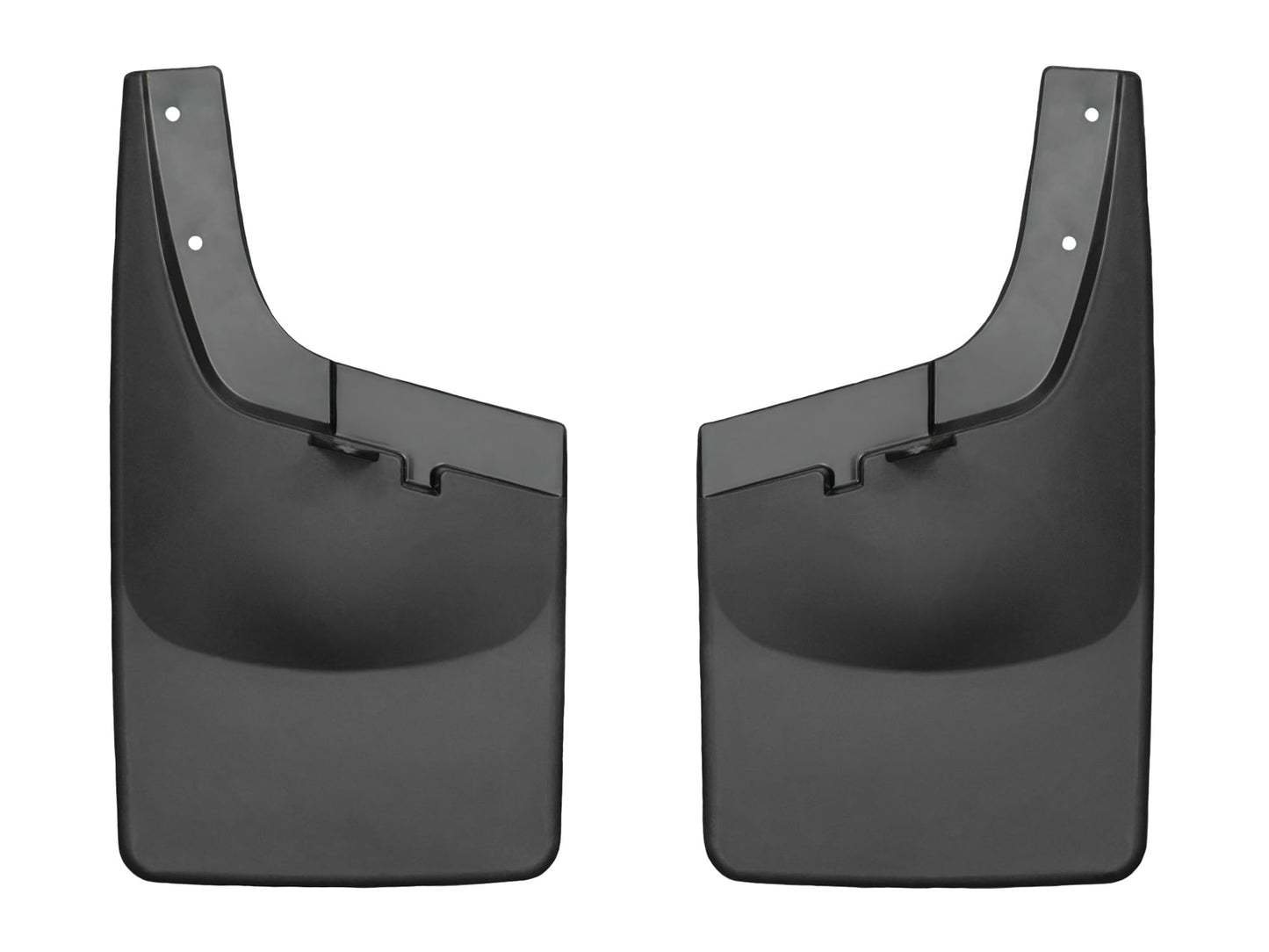 WeatherTech Custom No Drill Splash Guard MudFlaps for Ford Super Duty, Rear Pair (120020), Black