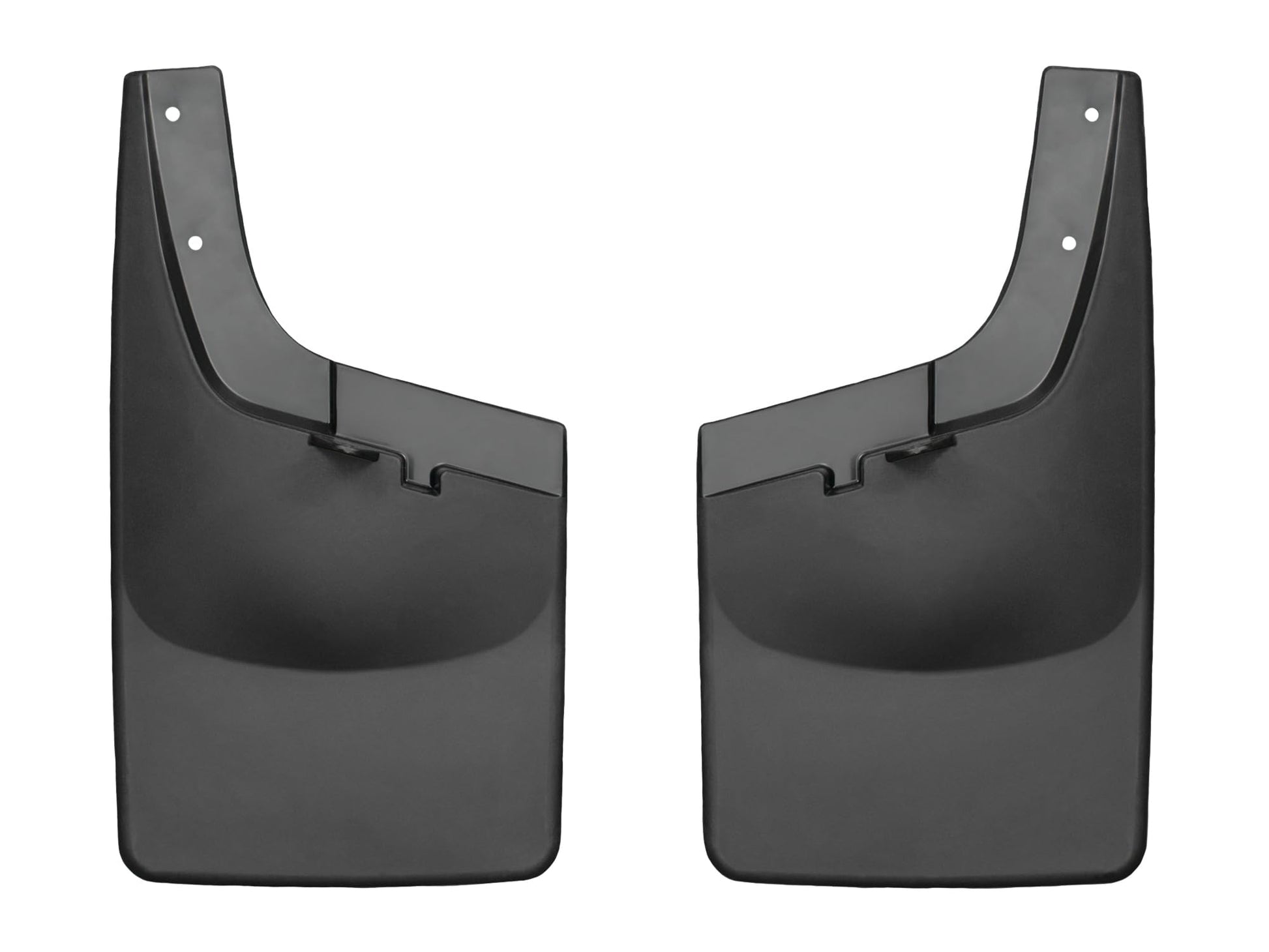 WeatherTech Custom No Drill Splash Guard MudFlaps for Ford Super Duty, Rear Pair (120020), Black