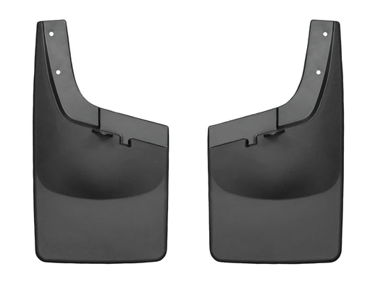 WeatherTech Custom No Drill Splash Guard MudFlaps for Ford Super Duty, Rear Pair (120020), Black