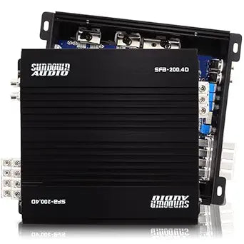 Sundown Audio SFB 4/5-Channel Class D Full Range Car Amplifier 1 Ohm, Brazilian Style Amp with Variable HPF/LPF, Bass Boost, Clipping Remote for Car & Marine Audio (SFB-200.4-4-Channel)