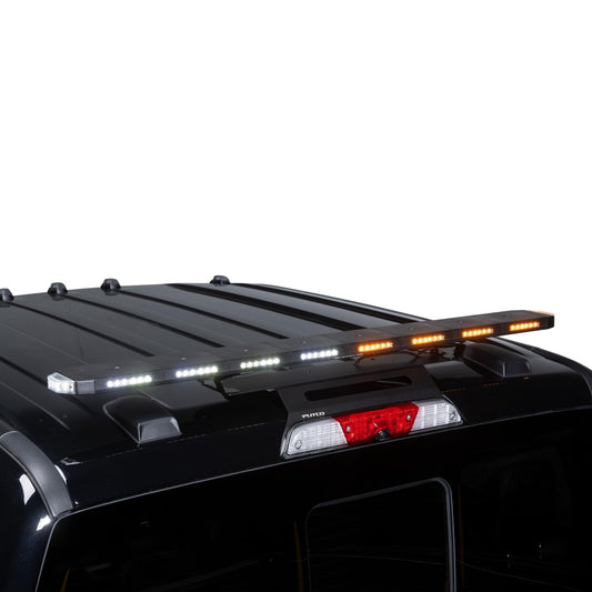 Putco Tri-Hornet LED Stealth Rooftop Strobe Light Bar (Amber, White & Blue), 48" Tri Color Strobe Light