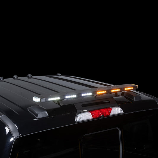 Putco Tri-Hornet LED Stealth Rooftop Strobe Light Bar (Amber, White & Blue), 36" Tri Color Strobe Light