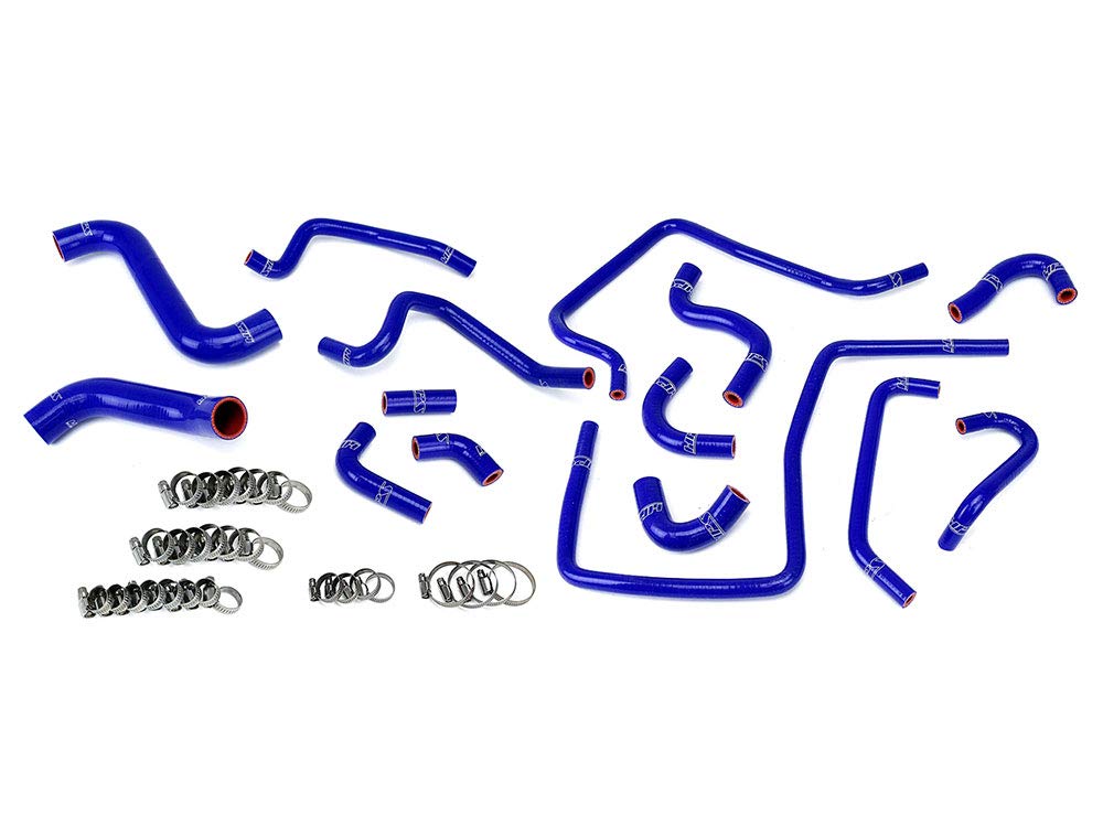 HPS Blue Silicone Radiator Heater Ancillary Hoses 15pcs Complete Kit Coolant 57-1812-BLUE