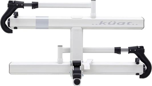KUAT Sherpa 2.0 Durable Lightweight Aluminum Compact 2 Bike Transporting Hitch Rack with Cable Lock & Foldable Tire Cradles | Capacity - 40 Lbs per Tray