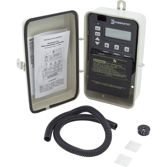 Time Clock, Intermatic PE153, 24 hr, 115v/230v,3PST, Digital