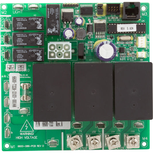 PCB, Sundance J200/Del Sol LED,LX-10, No Circ Pump