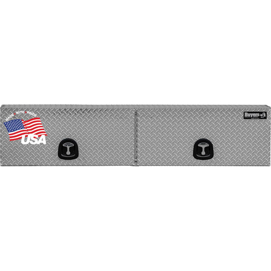 Buyers Products 1701351 Topsider Truck Tool Box, 16x13x72 Inch Diamond Tread Aluminum, Dual Flip-Up Doors, Locking Compression Latches, Weather Resistant, No-Drill Mount, Made in USA