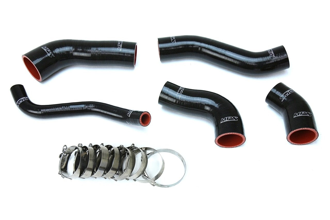 HPS Performance Black Veloster Silicone Intercooler Turbo Hose Kit OEM Replacement 57-1629-BLK