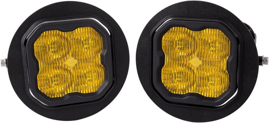 Diode Dynamics SS3 SAE/DOT Type FT Fog Light Kit compatible with Ford, F150, Toyota, Tacoma/Tundra/Sequoia/Viper, Yellow SAE Fog Pro with Backlight