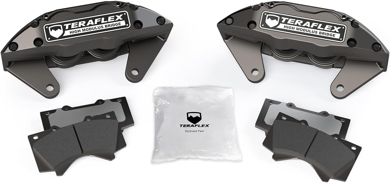 TeraFlex 4403401 Delta High Modulus Front Brake Caliper And Pads Kit