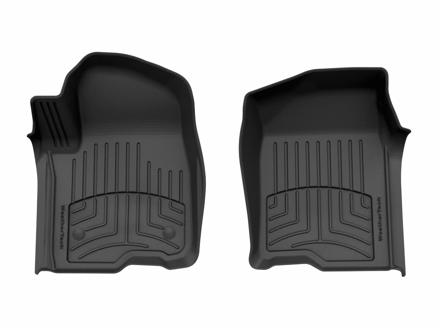 WeatherTech FloorLiner HP Custom Fit Floor Mats for GMC Sierra 1500, Silverado 1500-1st Row (4414361IM), Black