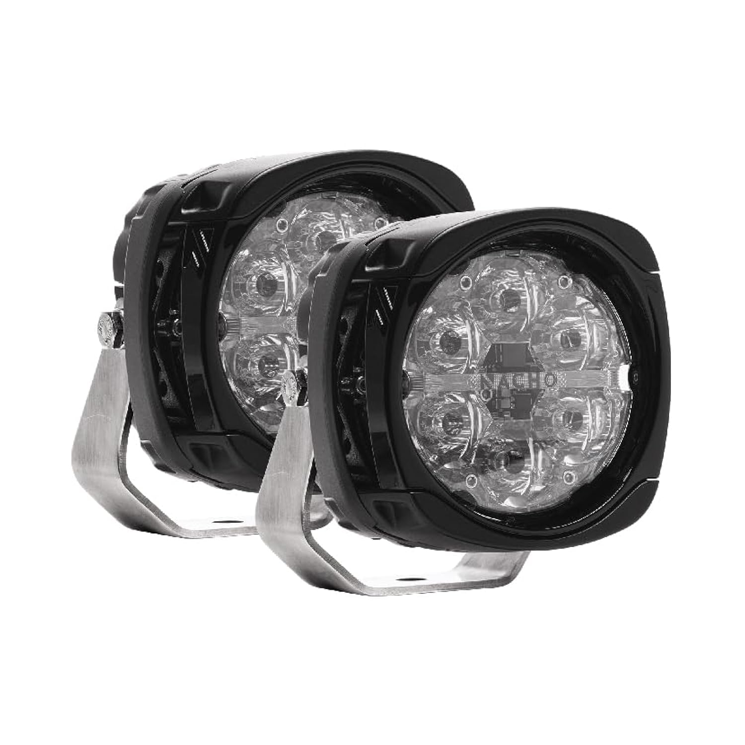 Nacho PM431 Quatro Spot Offroad LED Lightning 60W Each Effective Lumens 10,820 Peak Candela 212,000. Illuminate with Style Your 4x4 Off Road Adventures - Pair