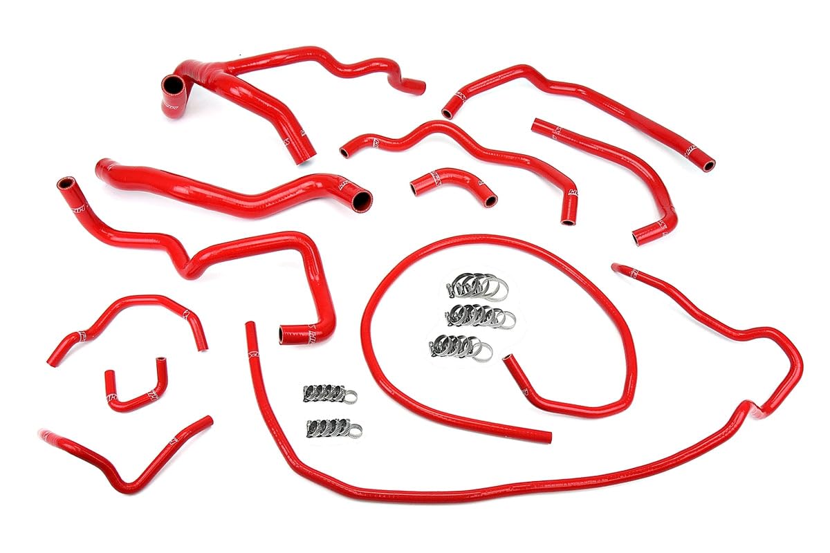 HPS 57-1512-RED Silicone Radiator and Heater Hose Kit Coolant
