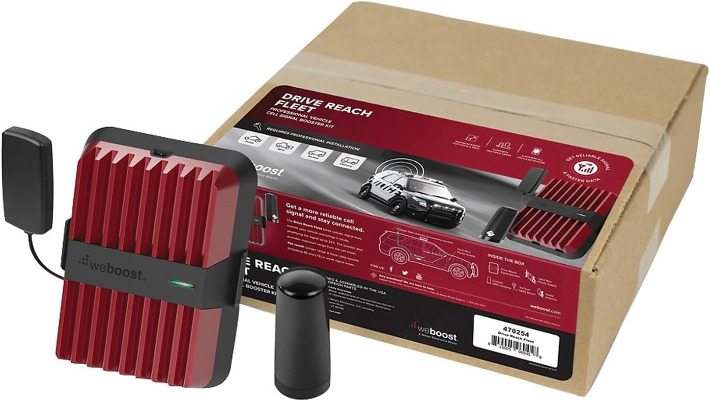 weBoost Drive Reach Fleet (470254) Cell Phone Signal Booster for Any Fleet Vehicles - Verizon, AT&T, T-Mobile, Sprint - Requires Professional Installation