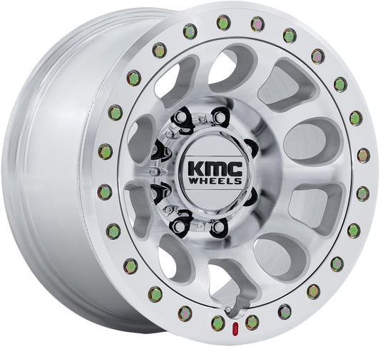 KMC KM241 E25 Beadlock 17x9 8x6.5" -38mm Machined Wheel Rim 17" Inch KM241DX17908038N