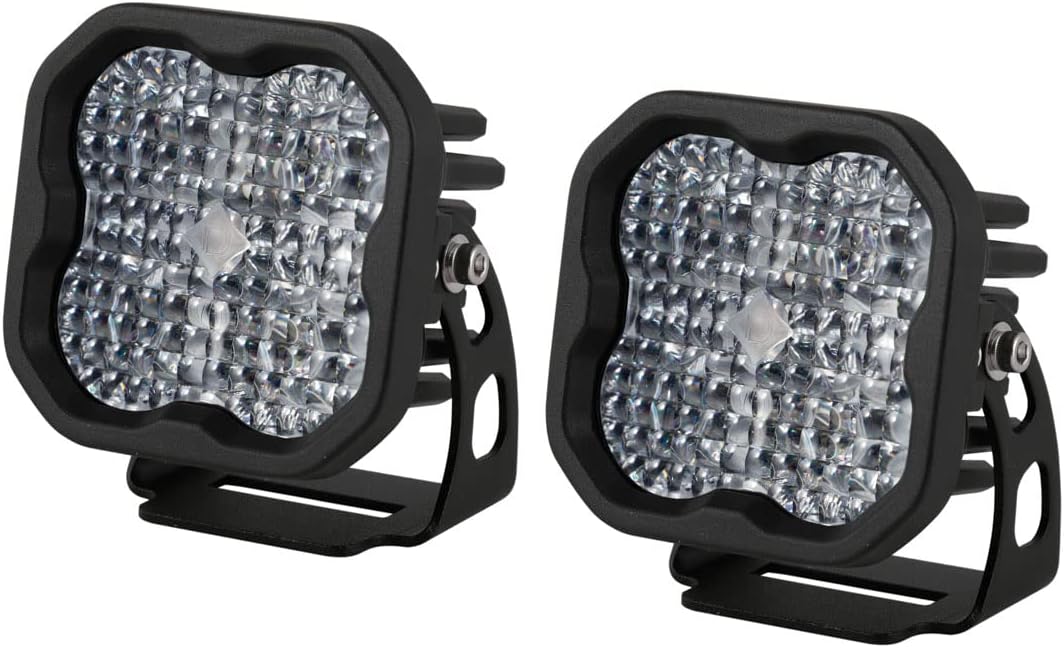 Diode Dynamics SS3 SAE/DOT White Pro LED Pod (pair), Flood with Amber Backlight