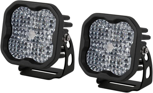 Diode Dynamics SS3 SAE/DOT White Pro LED Pod (pair), Flood with Amber Backlight