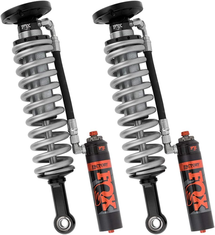 Fox Shocks 880-06-947 Fox 2.5 Factory Series Coilover Reservoir Shock Adjustable; Black/Zinc; Extended 25.585 in.; Collapsed 18.855 in.; Stroke 6.73 in.;