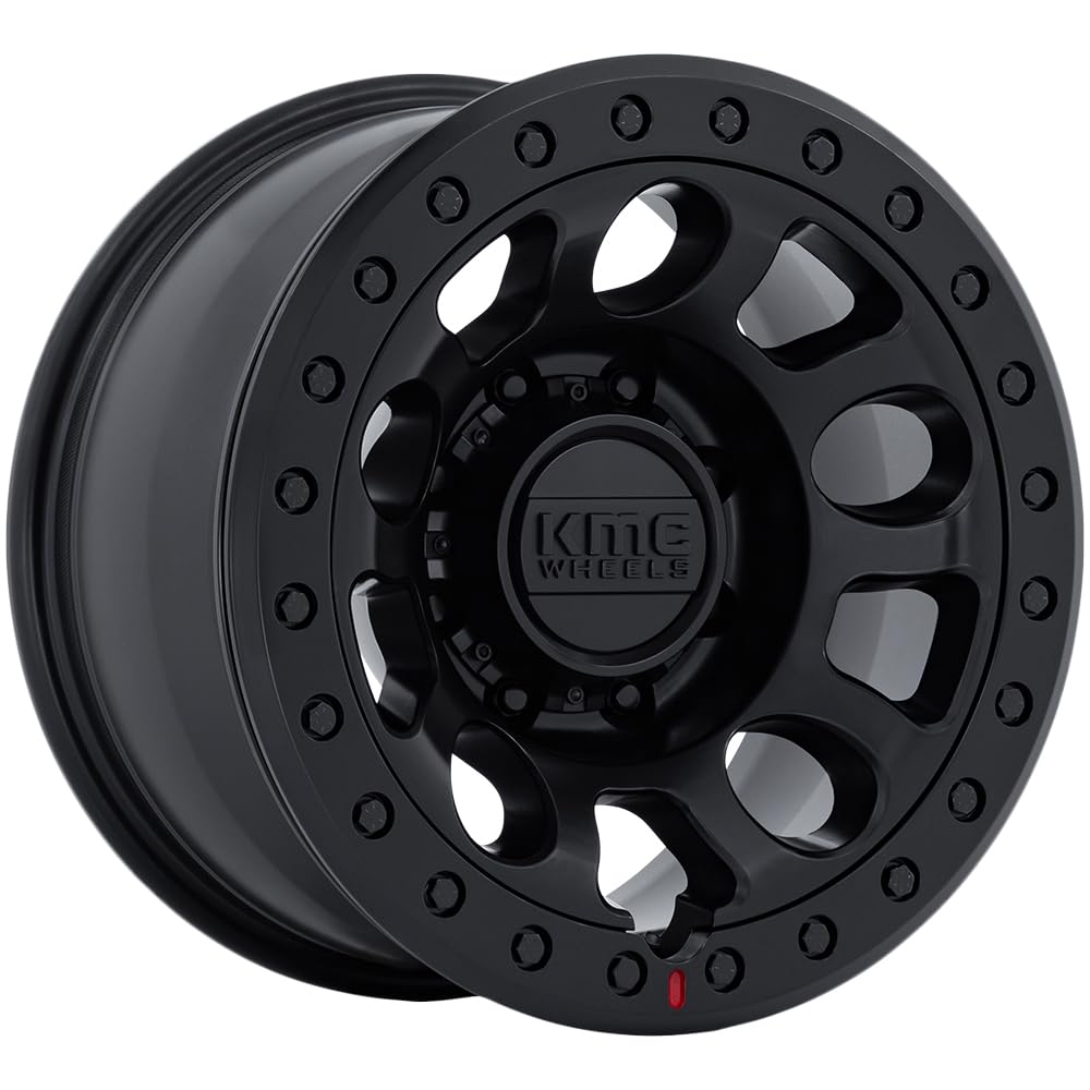 KMC KM241 E25 Beadlock 17x9 8x6.5" -38mm Blackout Wheel Rim 17" Inch KM241MX17908038N