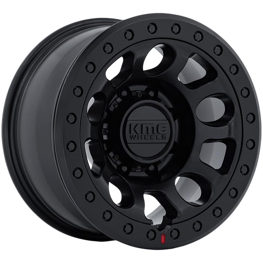 KMC KM241 E25 Beadlock 17x9 8x6.5" -38mm Blackout Wheel Rim 17" Inch KM241MX17908038N