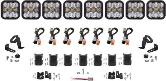 Diode Dynamics DD7233 Bronco SS5 Sport CrossLink Windshield Yellow Combo Lightbar Kit