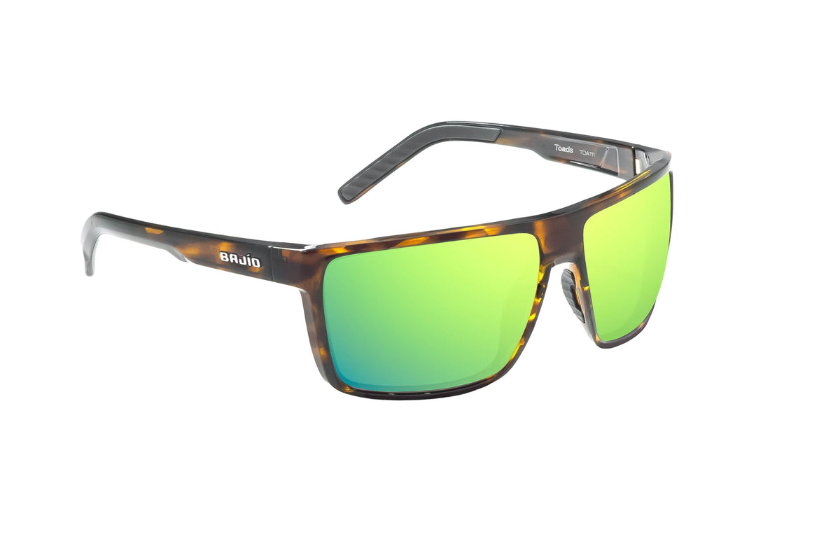 Bajio Sunglasses Toads Green Mirror Glass Brown Tort G - TOA111112