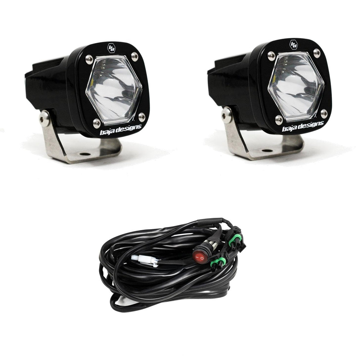 Baja Designs S1 Spot LED Light with Mounting Bracket Pair - 387801