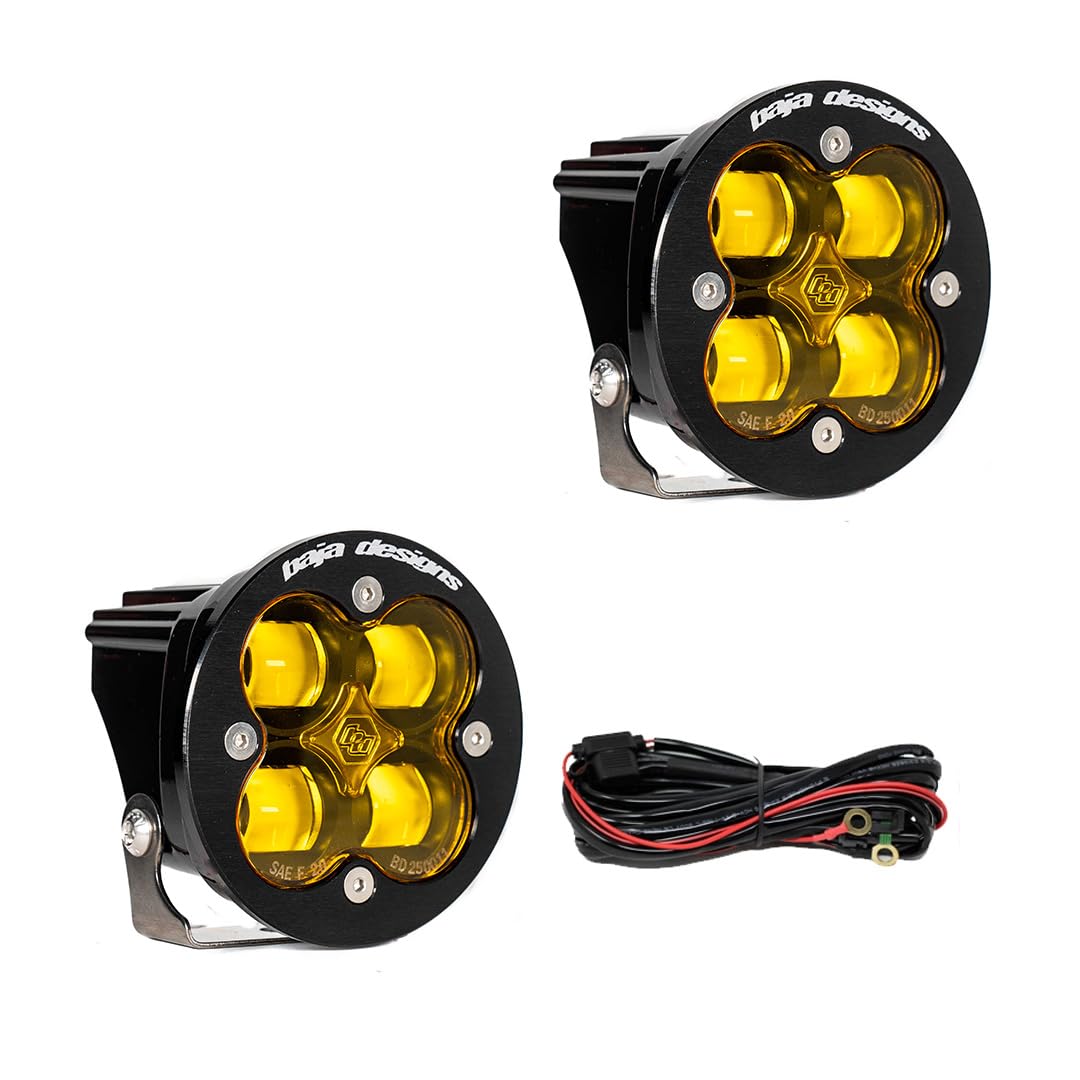 Baja Designs Squadronr Sae Pair LED Spot Amber - 24-7816