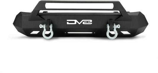 DV8 Offroad | FBTT1-05 | Front Bumper fits 2016-2021 Toyota Tacoma | Center Inlay Only | Winch Mount Included | Bull Bar | Strategic Airflow Cutouts | Welded Light Tabs, Black