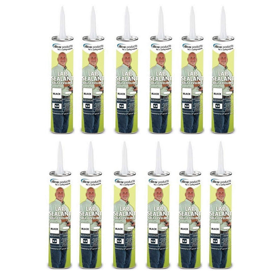 Dicor 501LSB-1 Epdm Lap Sealant, Self-Leveling, Black (12 Pack)