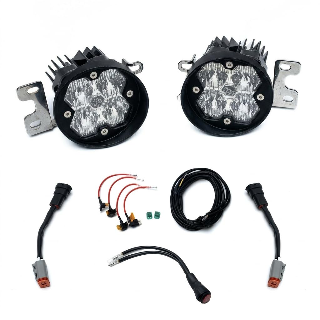 Baja Designs 1223 TACOMA/1421 TUNDRA/1024 4RUNNER Fog Pocket Kit Squadron Sport 2.0 Clear - 44-0007
