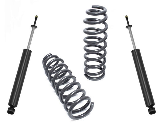 MaxTrac SUSPENSION'S Part# 872170 is A Set of 2.5" Front Lift COILS & Front MAX TRAC Shocks Made from HOT Wound Steel & Powder Coated Grey