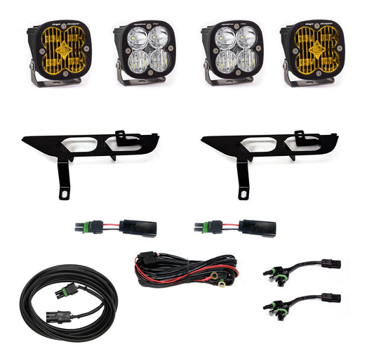 Baja Designs 2122 F150 with Drl(sae Fog Amber Upfitter Wiring)squadron SAE/SPORT Fog Pocket Kit - 44-7869UP