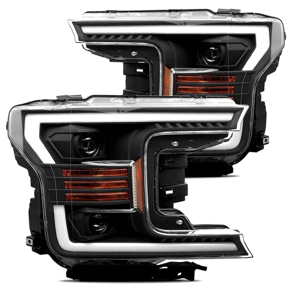 AlphaRex USA 1820 F150 Proseries Projector Headlights Black - 880186