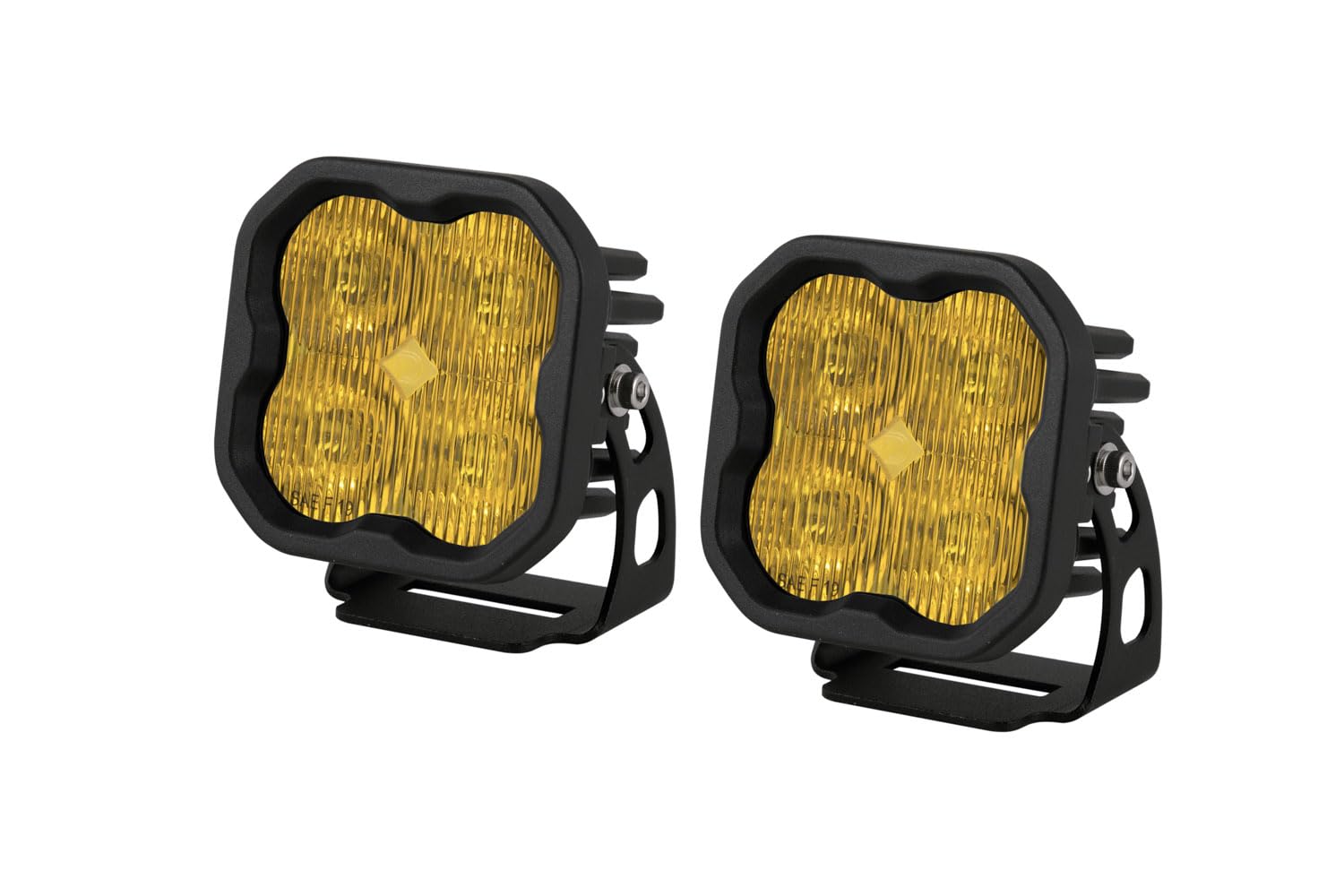 Diode Dynamics SS3 SAE Yellow Sport LED Pod (pair), SAE Fog with Amber Backlight