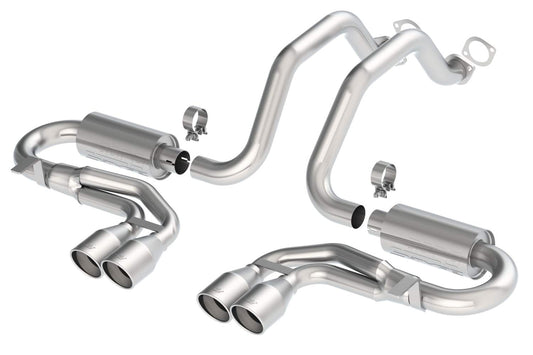 Borla Exhaust 9704 Corvette C5/ZO6 5.7L V8 /M RWD (4 in Rd x 7 in) Split Rear Cback System Stype - 140038