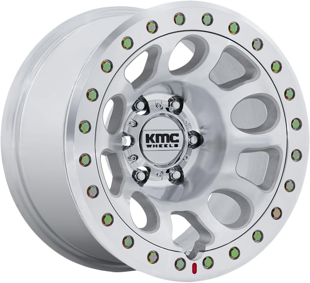 KMC KM241 E25 Beadlock 17x9 5x5" -38mm Machined Wheel Rim 17" Inch KM241DX17905038N