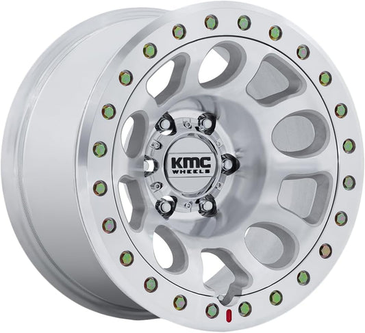 KMC KM241 E25 Beadlock 17x9 5x5" -38mm Machined Wheel Rim 17" Inch KM241DX17905038N