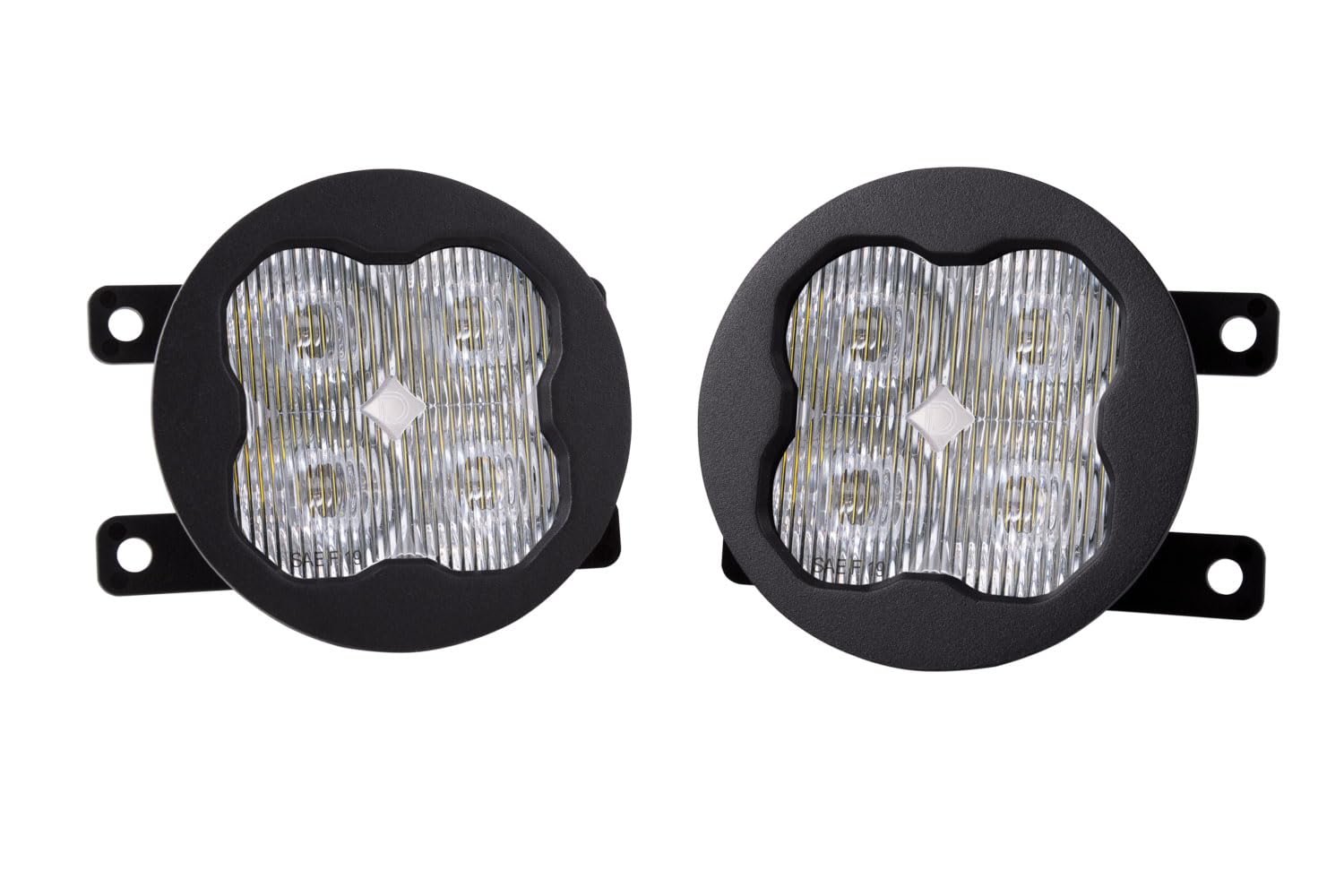 Diode Dynamics SS3 SAE/DOT Type A Fog Light Kit compatible with Ford, Subaru, Honda, Nissan, White SAE Fog Pro with Backlight