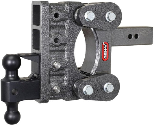 GEN-Y Hitch GH-1324 The BOSS Torsion-Flex 2.5" Shank 6" Drop 2.4K TW 21K Hitch and GH-061 Dual-Ball and GH-062 Pintle Lock
