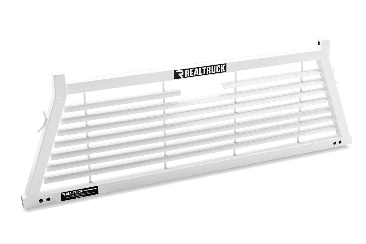 Backrack 17C F250/F350 Sd Alum BOD/9916 F250/F350 Sd Steel Bod Louvered Rack Wht Frame - 12700W
