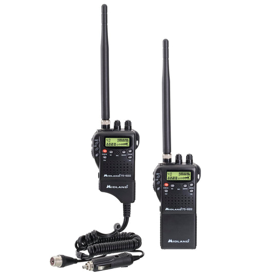 Midland 75-822 Handheld CB Radio & Mobile CB Radio â€“ Walkie Talkie with 40 Channels, NOAA Weather Alerts, Long Range, Compatible with CB Antennas