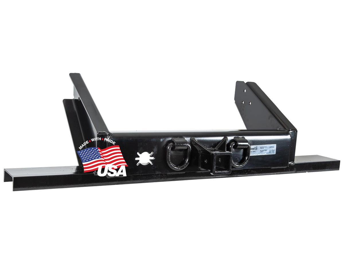 Buyers Products 1809070 Flatbed/Flatbed Dump Hitch Plate Bumper with 2-1/2 Inch Receiver, 20,000 MGTW, Pintle Hook Hitch Plate, Flatbed Truck Accessories
