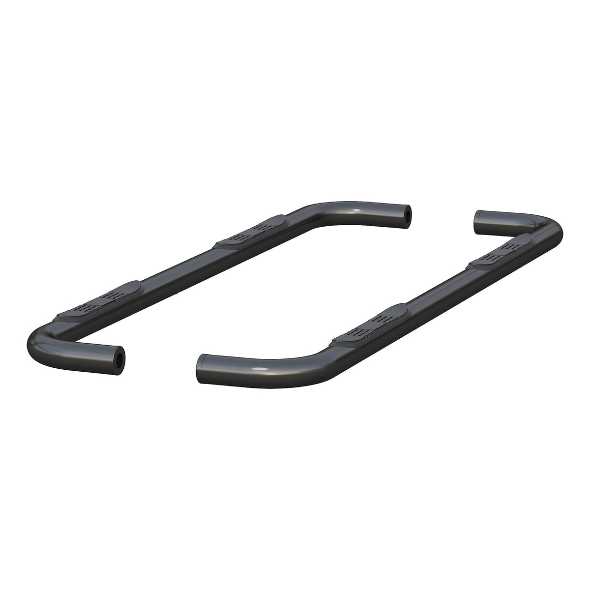 Aries 19C SILV/SIERRA 1500/2500/3500 3 in Round Semigloss Black Stainless Steel Side Bars - 214053