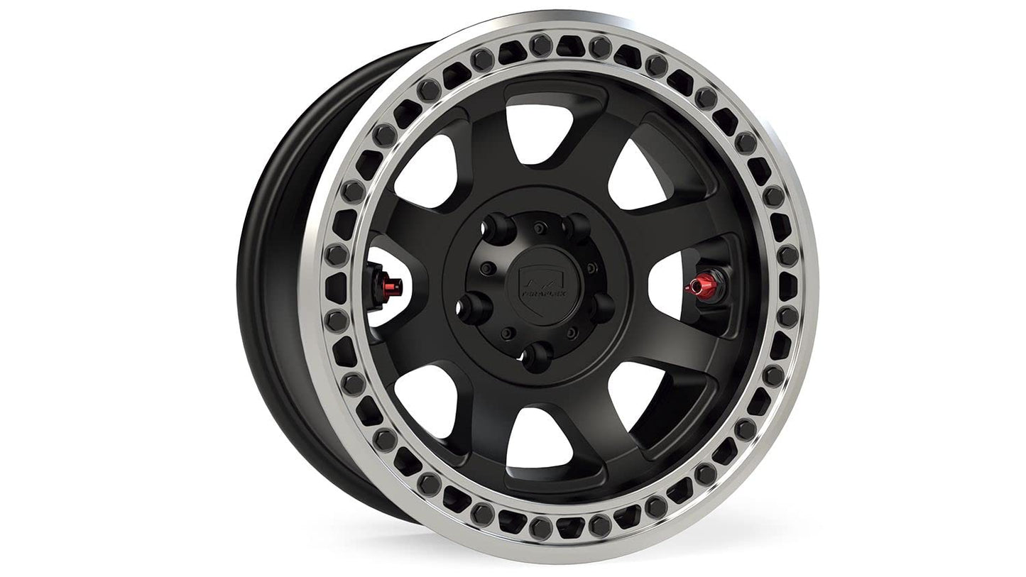 TeraFlex Olympus Beadlock Off-Road Wheel for Jeep Wrangler JL, JK & JT Gladiator 17" x 9" 5x5" Bolt Pattern -12mm Offset Metallic Black